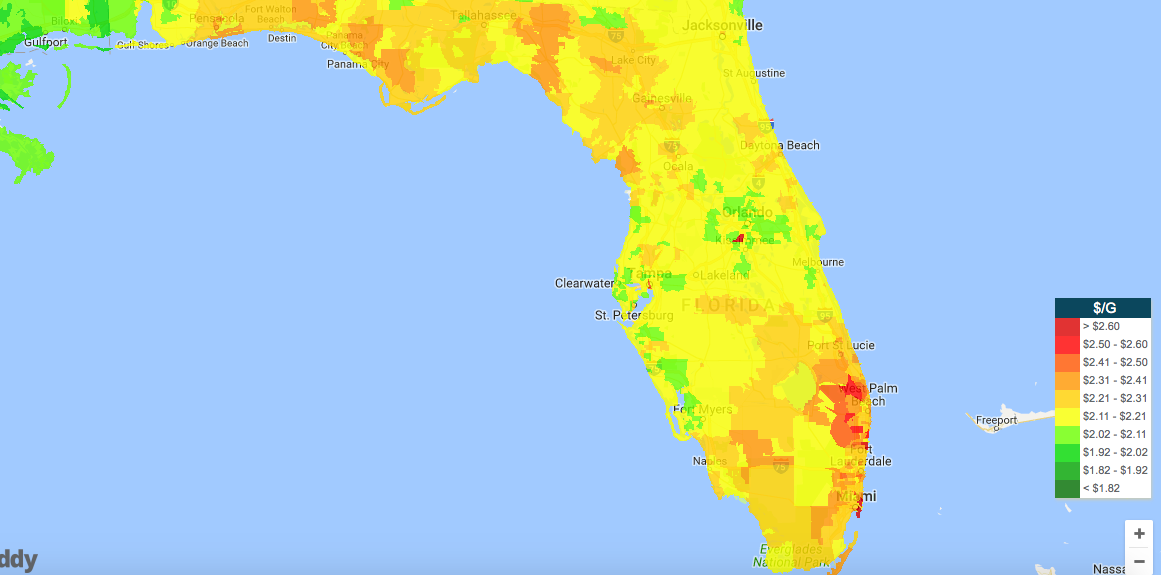 Gas Prices In Florida Have Spiked Over The Last Year
