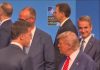 Greek Prime Minister Kyriakos Mitsotakis crossed paths with former U.S. President Donald Trump at the NATO summit in The Hague